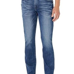 Guess Brit Rocker Mid Rise Slim Straight Dark Wash Distressed Jean  Size 32x32